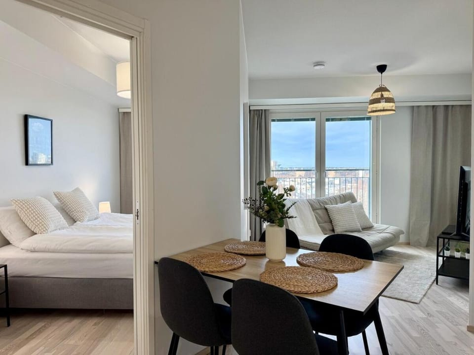 Scandic Style Above Rooftops Apartment in Finland