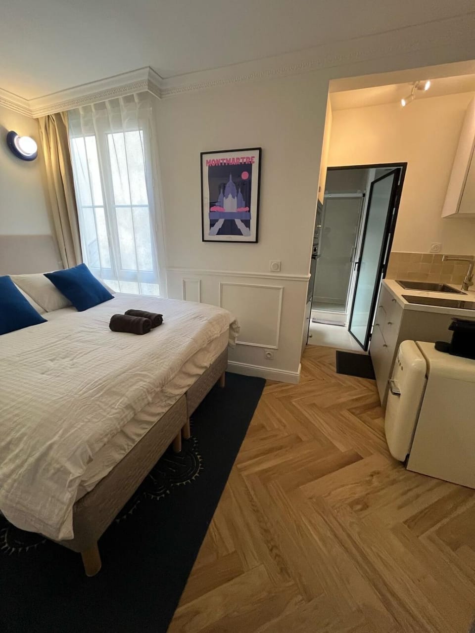 Bed, Coffee/tea facilities, Kitchen or kitchenette, Bedroom