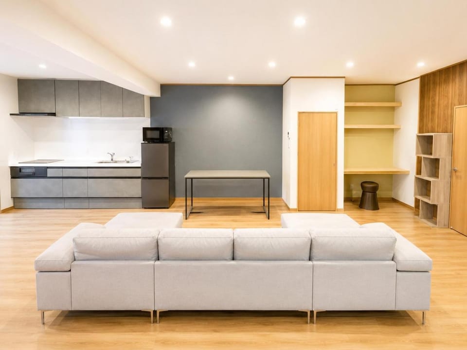 Living room, kitchen