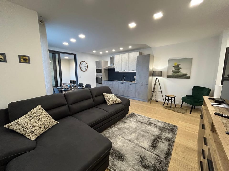 TV and multimedia, Kitchen or kitchenette, Living room, Seating area, Dining area