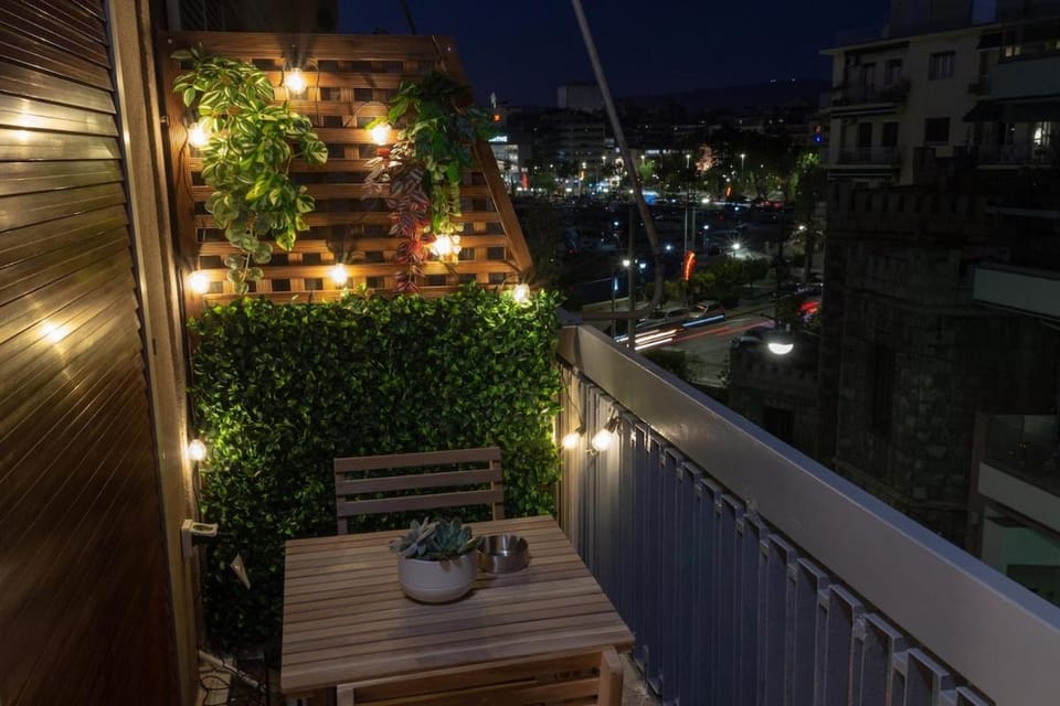 Property building, Patio, Night, View (from property/room), Balcony/Terrace, City view