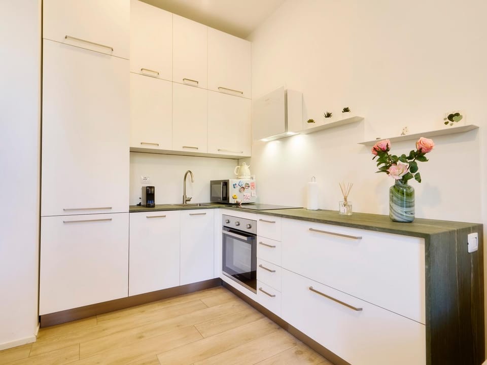 Kitchen or kitchenette, dishwasher, minibar, oven, stove