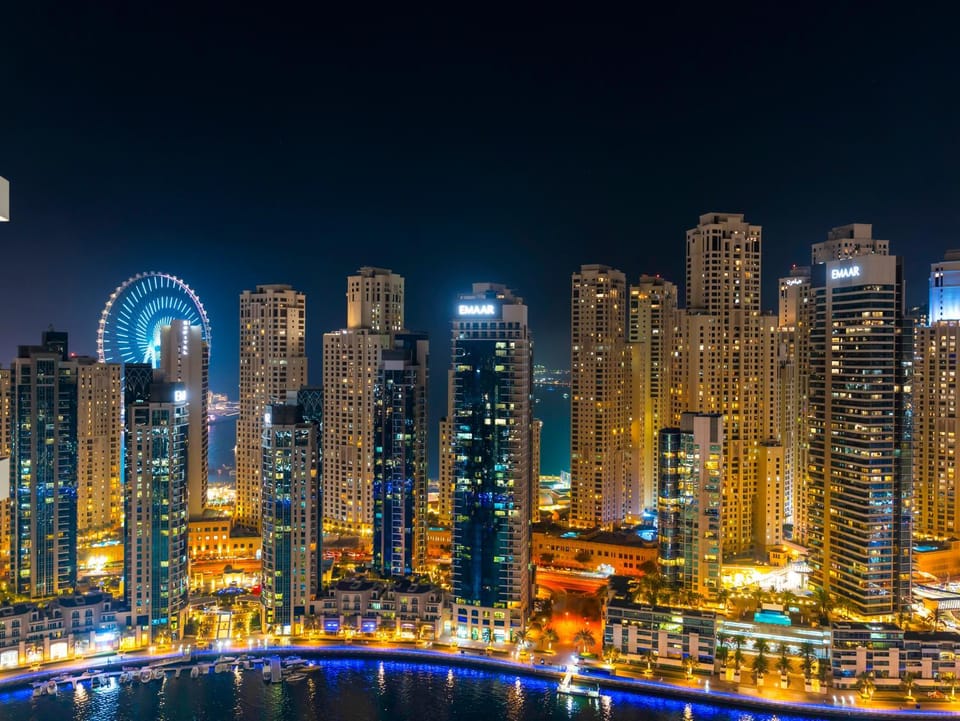 Night, Natural landscape, City view, Sea view