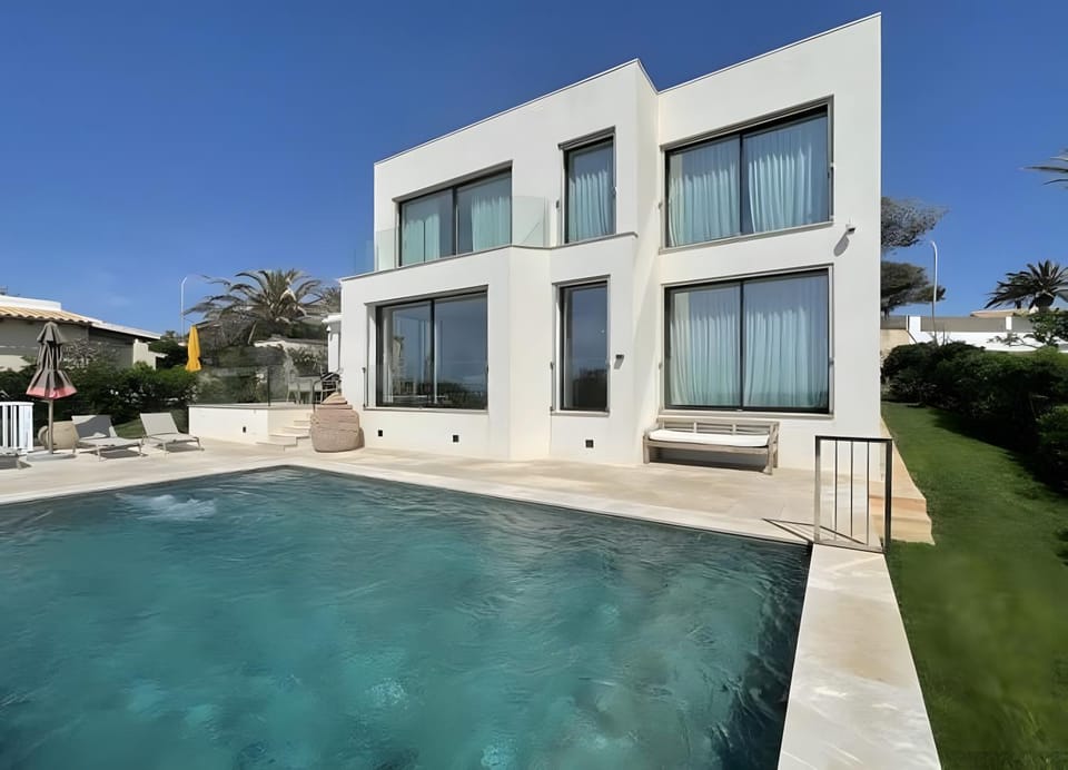 Property building, Living room, Swimming pool
