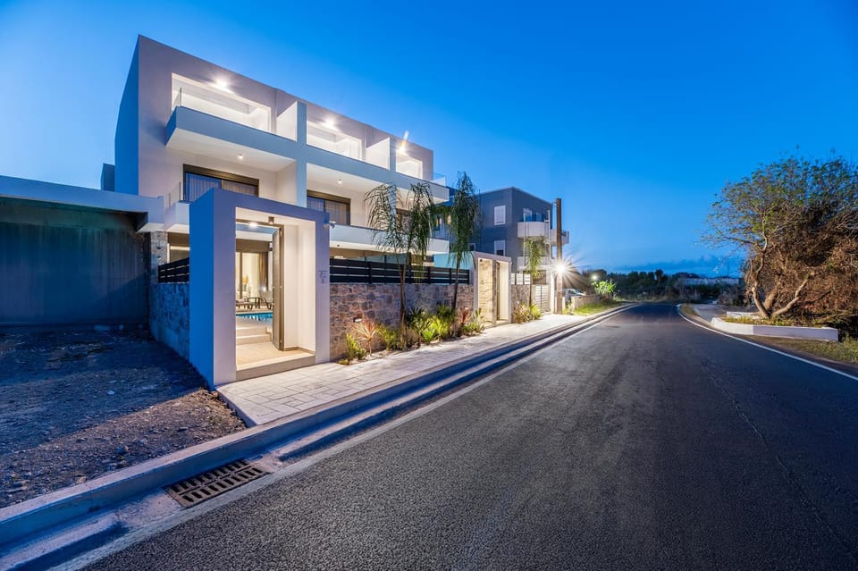 Property building, Night, Street view