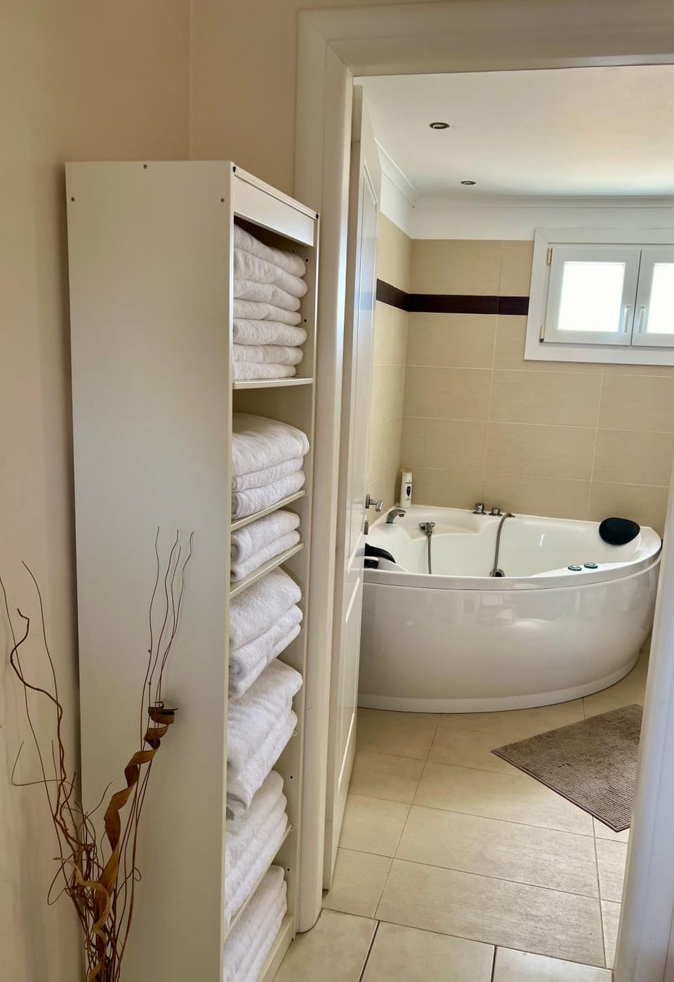 Bathroom, towels