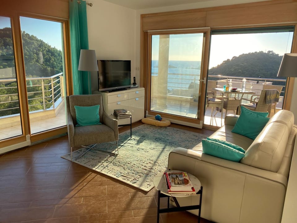 View (from property/room), Balcony/Terrace, Living room
