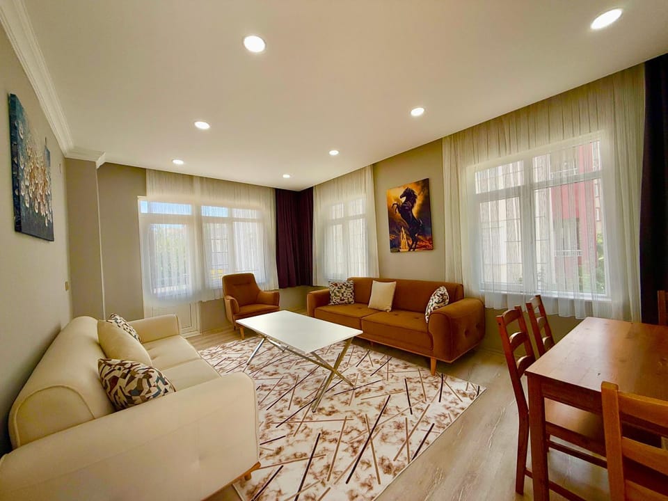 Living room, Seating area, Dining area