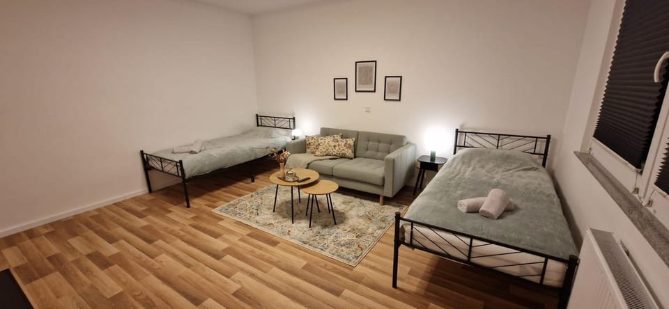 Bed, Living room, Photo of the whole room, Seating area, Bedroom