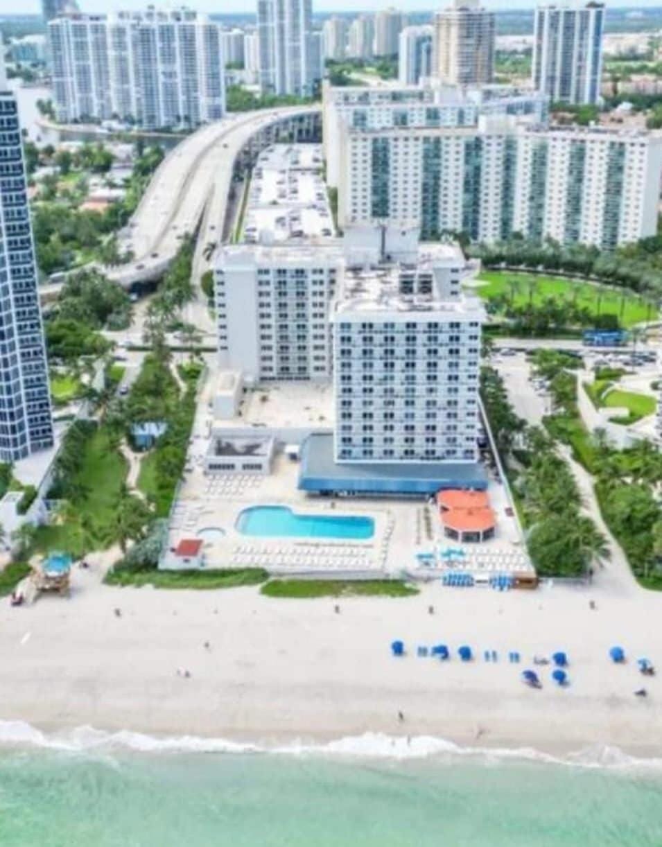 City view with balcony on the Beach Apartment in Sunny Isles Beach