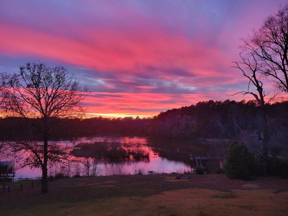 Natural landscape, On site, Lake view, Sunset