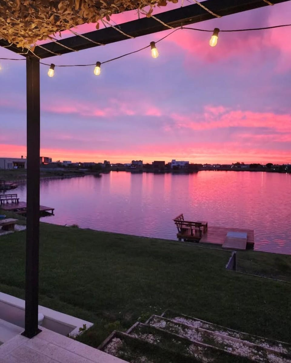 Patio, Garden, Sunset
