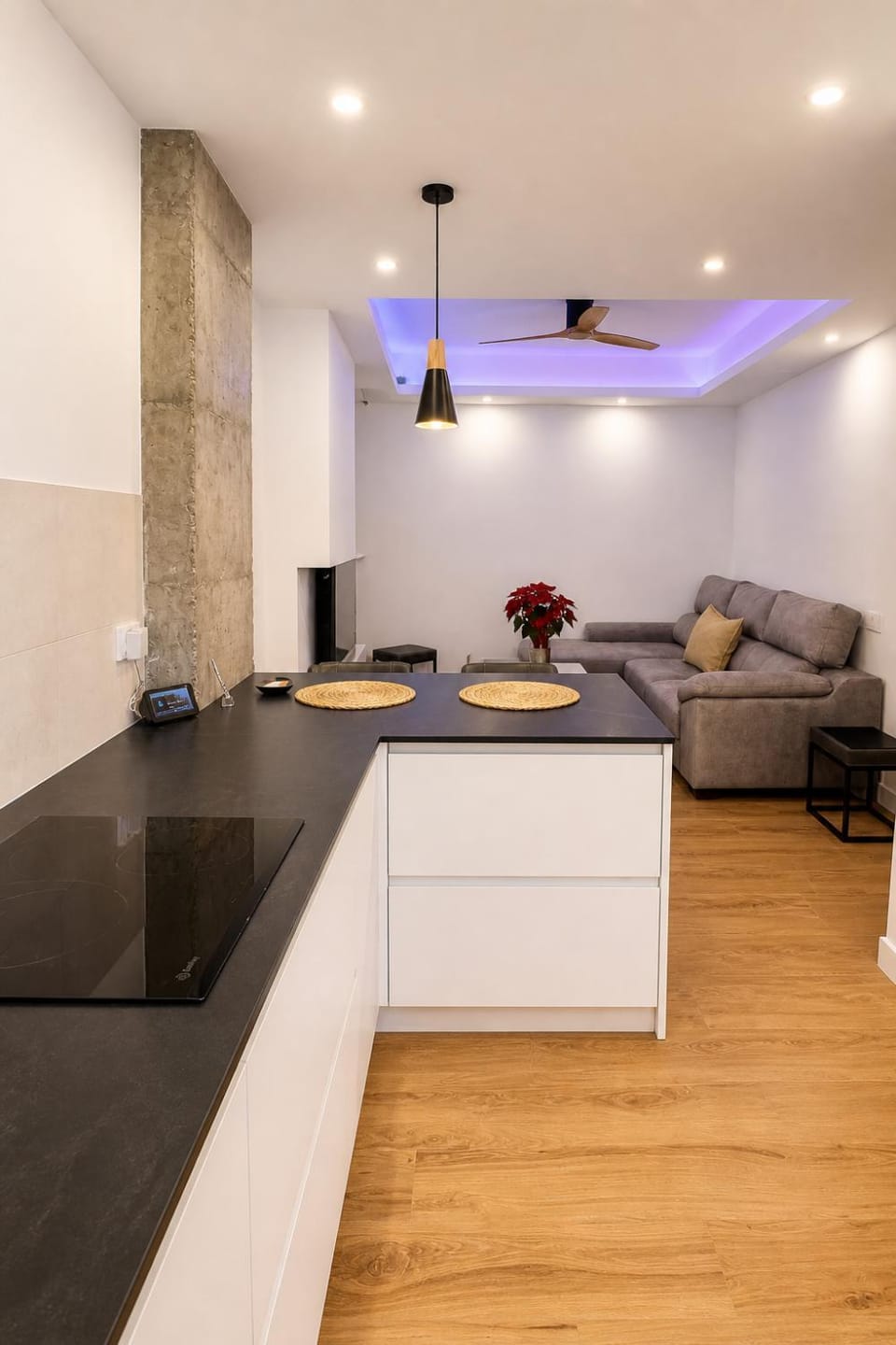 Kitchen or kitchenette, Living room