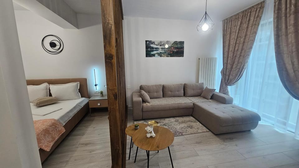 Bed, Living room, Seating area