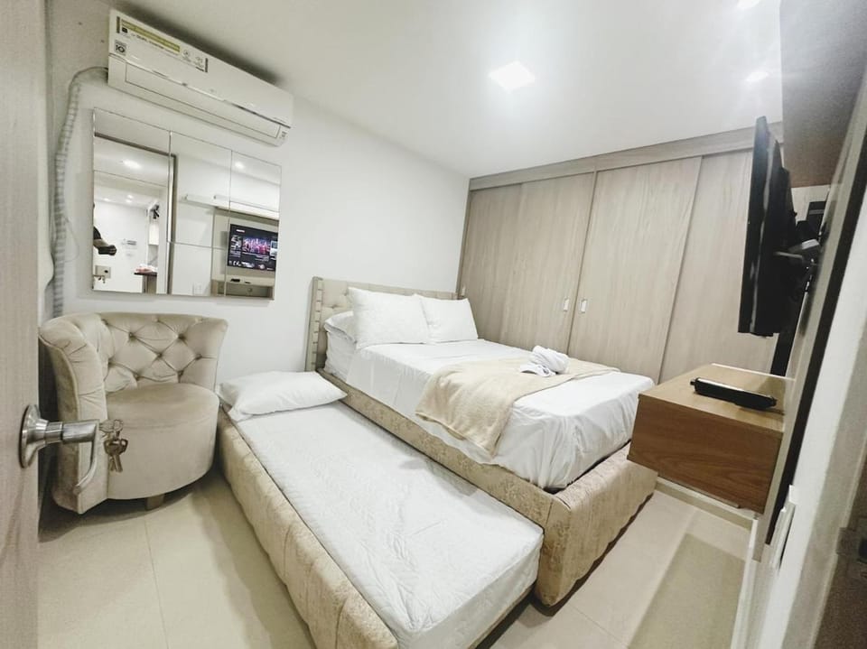 Full equipado 2 aires 4camas 2 TV,20 CC B-Vista Apartment in Barranquilla