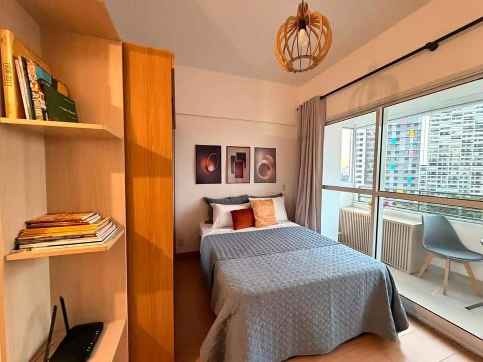 Studio com Vista Incrível, Piscina e Academia Apartment in Sao Paulo City