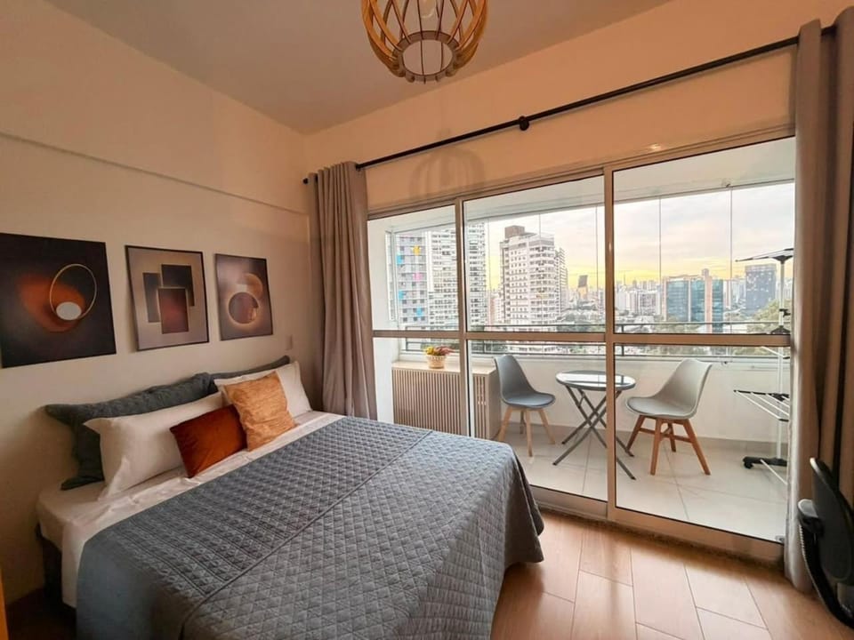 Studio com Vista Incrível, Piscina e Academia Apartment in Sao Paulo City