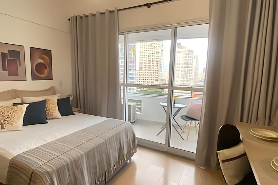 Studio com Vista Incrível, Piscina e Academia Apartment in Sao Paulo City