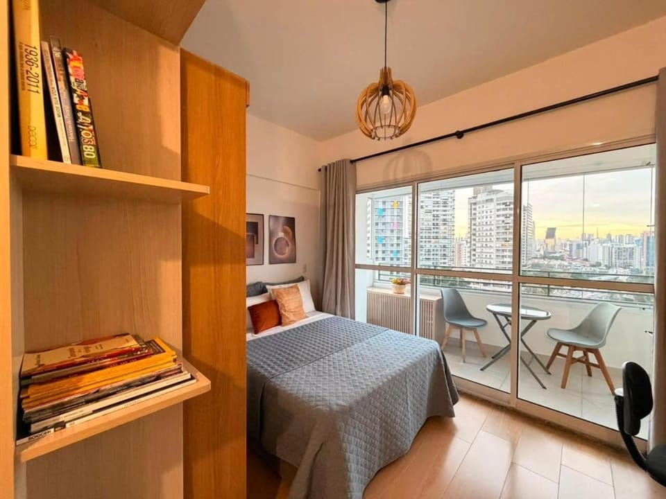 Studio com Vista Incrível, Piscina e Academia Apartment in Sao Paulo City