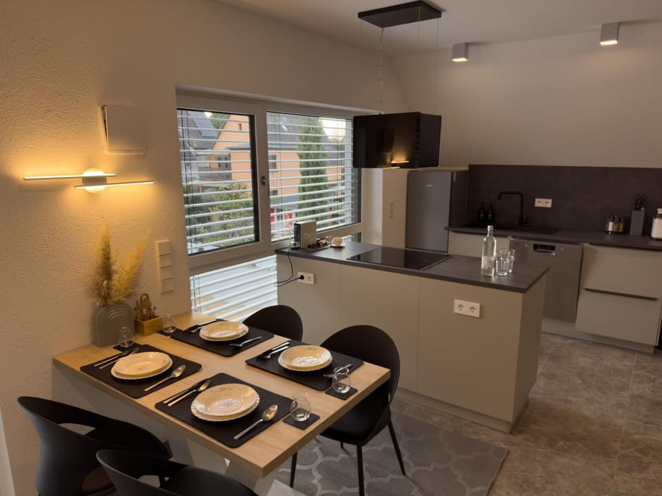 Kitchen or kitchenette, Dining area, dishwasher, stove