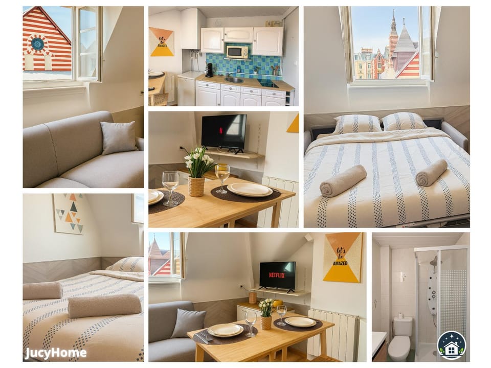 Bed, TV and multimedia, Kitchen or kitchenette, Living room, Photo of the whole room, Seating area, Bedroom, towels