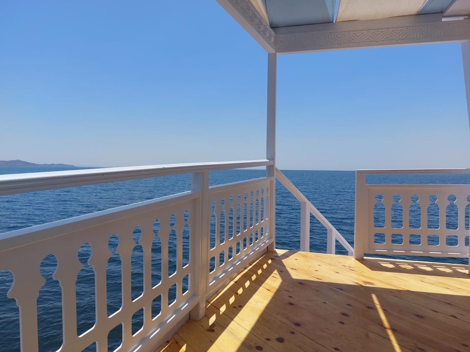 Dabuka Blue Docked boat in Egypt