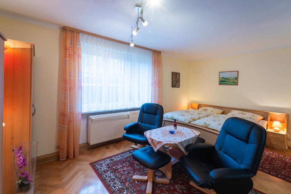Bed, Living room, Photo of the whole room, Seating area, Bedroom
