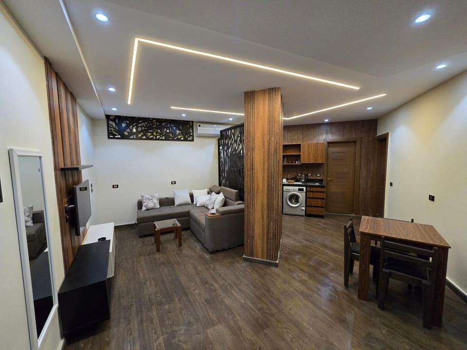 TV and multimedia, Kitchen or kitchenette, Living room, Photo of the whole room, Seating area, Dining area, minibar, oven, stove, washing machine, kitchen