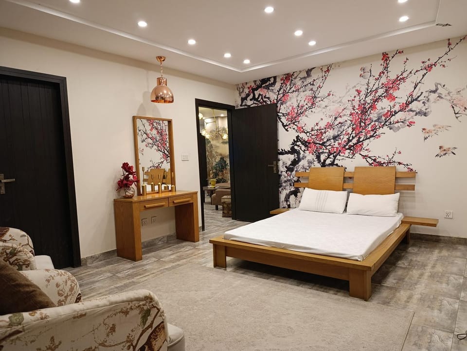Bed, Photo of the whole room, Bedroom, air conditioner