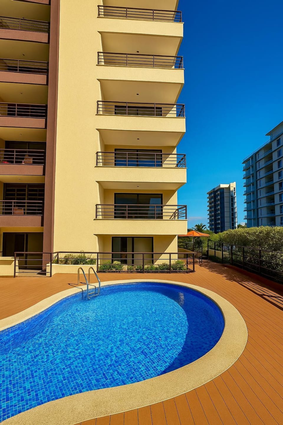 Property building, Pool view, Swimming pool