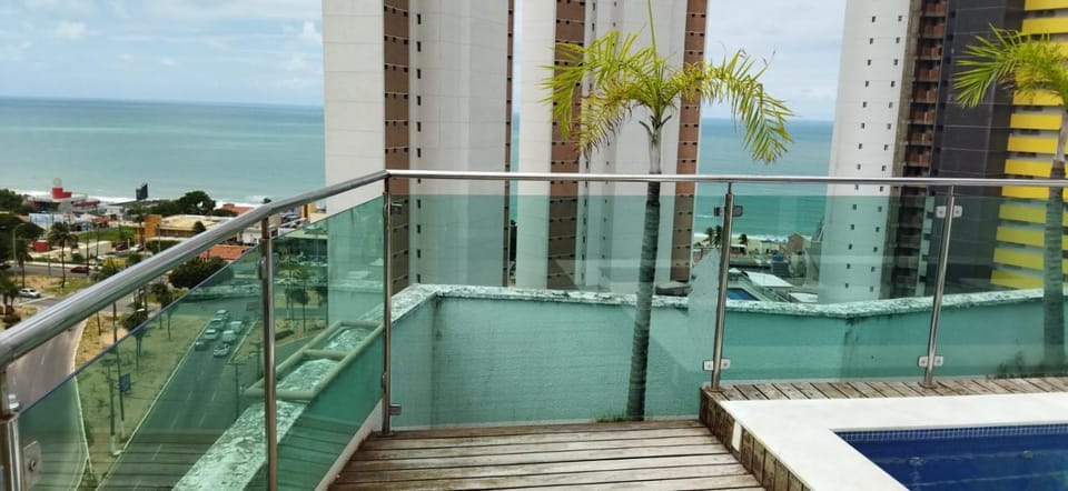 View (from property/room), Balcony/Terrace, Sea view, Swimming pool