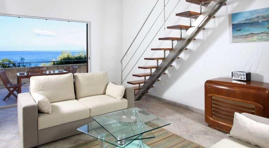 Living room, Seating area, Sea view