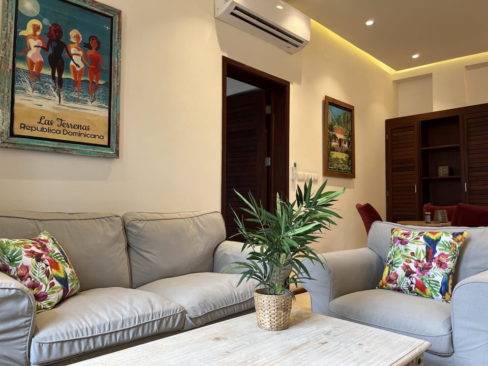 Living room, Seating area, air conditioner