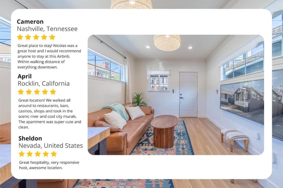 Modern 1-BR Apartment Close to Downtown Vibes House in Reno