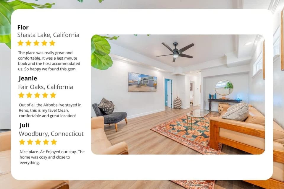 Stylish 2-Bedroom walking distance to Downtown House in Reno