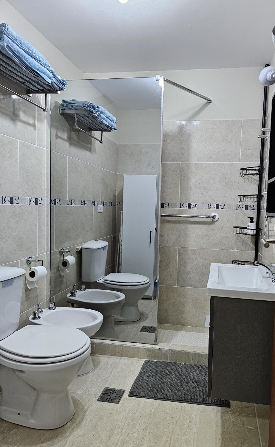 Shower, Toilet, Bathroom, bidet, towels