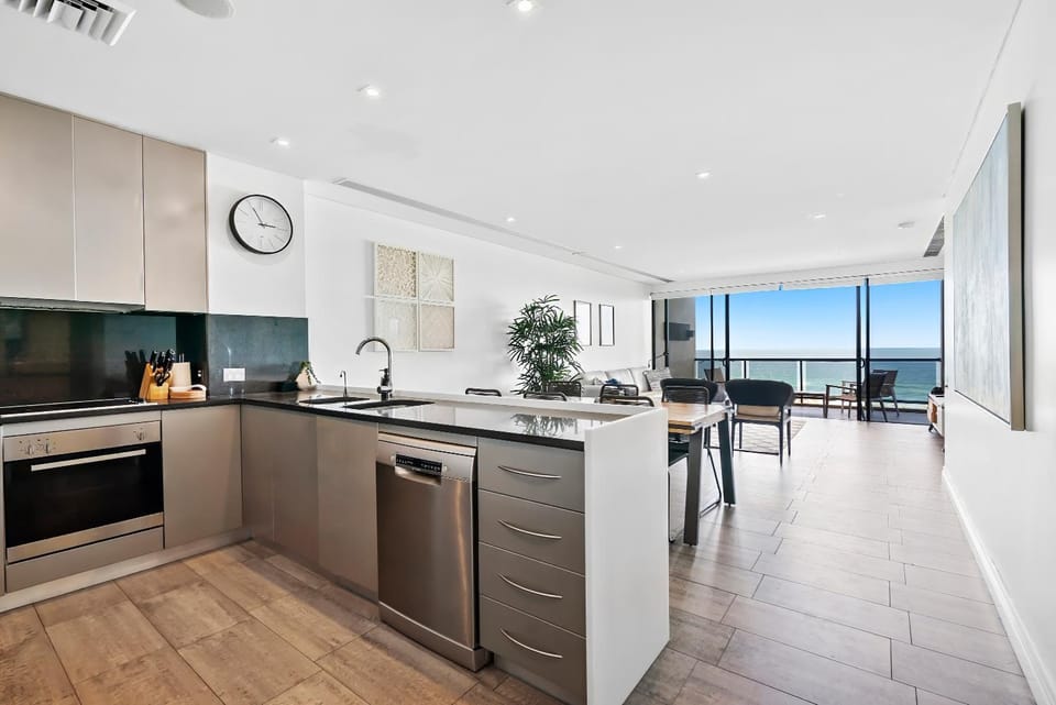 Natural landscape, Kitchen or kitchenette, Dining area, Sea view, dishwasher, oven, stove