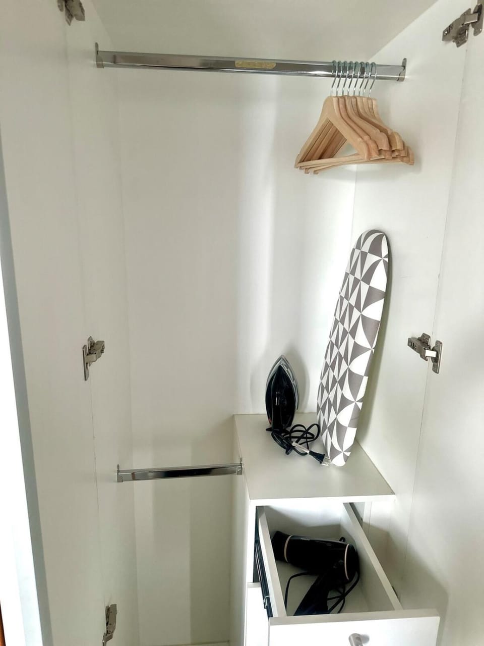 flat iron, hair dryier, wardrobe