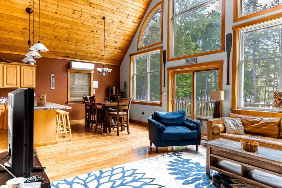 Stunning Cabin Surrounded by Trees and Fire Pit Provided in Bowerbank, Maine Cabin in Penobscot