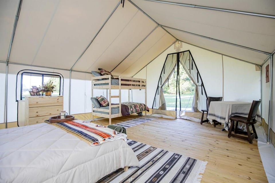 Impressive Glamping Tented Cabin in Cassville, Missouri Cabin in Roaring River Township
