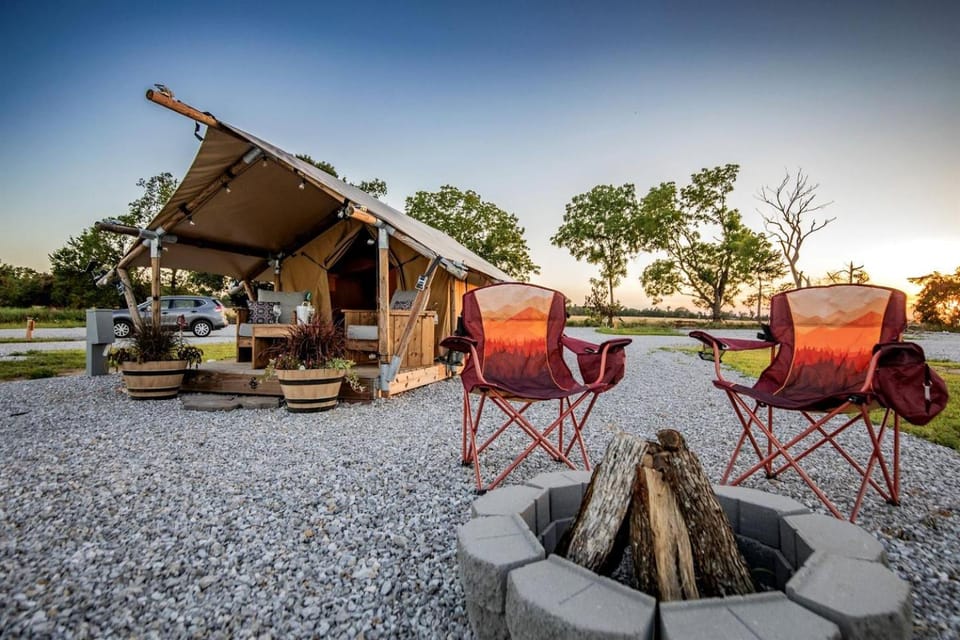 Impressive Glamping Tented Cabin in Cassville, Missouri Cabin in Roaring River Township