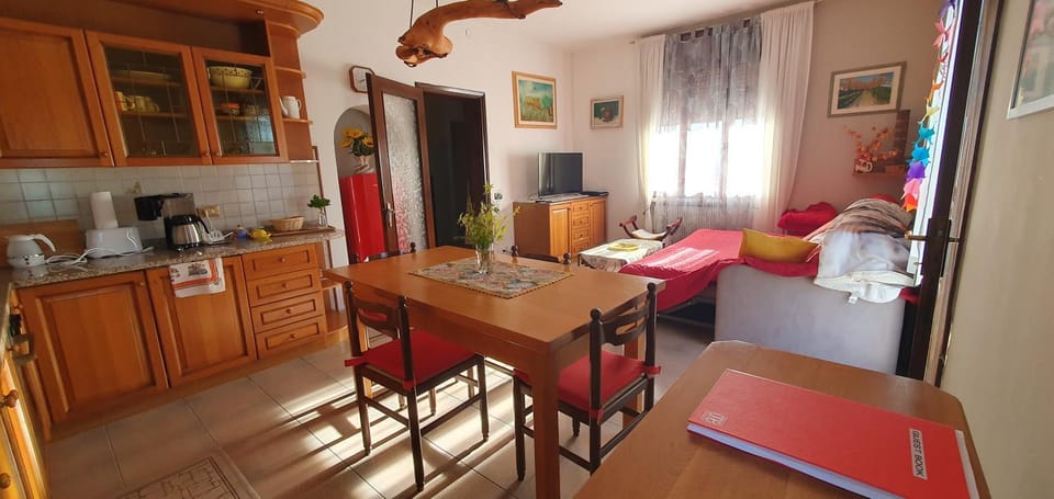 Living room, kitchen