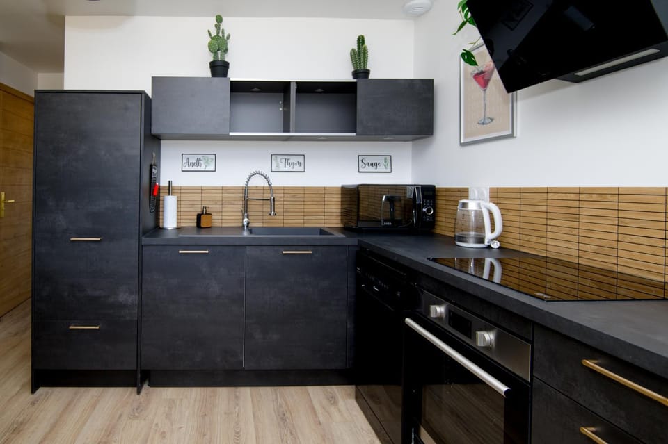 Coffee/tea facilities, Kitchen or kitchenette, dishwasher, oven, stove, toaster, washing machine