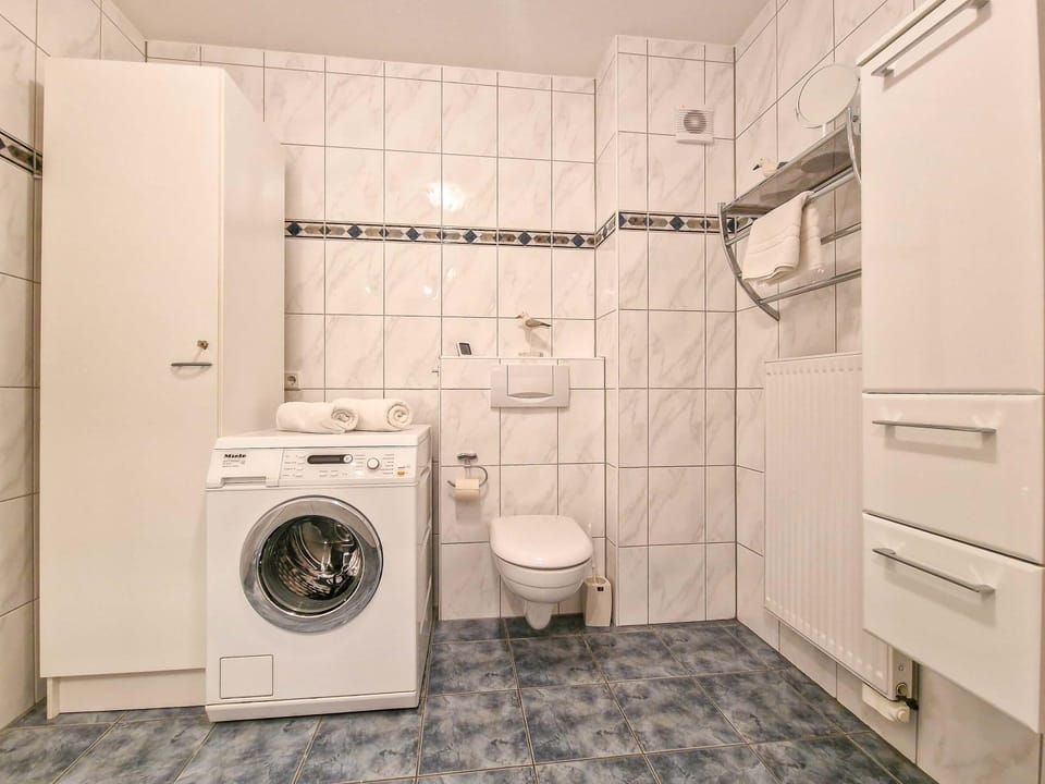 Toilet, Bathroom, washing machine