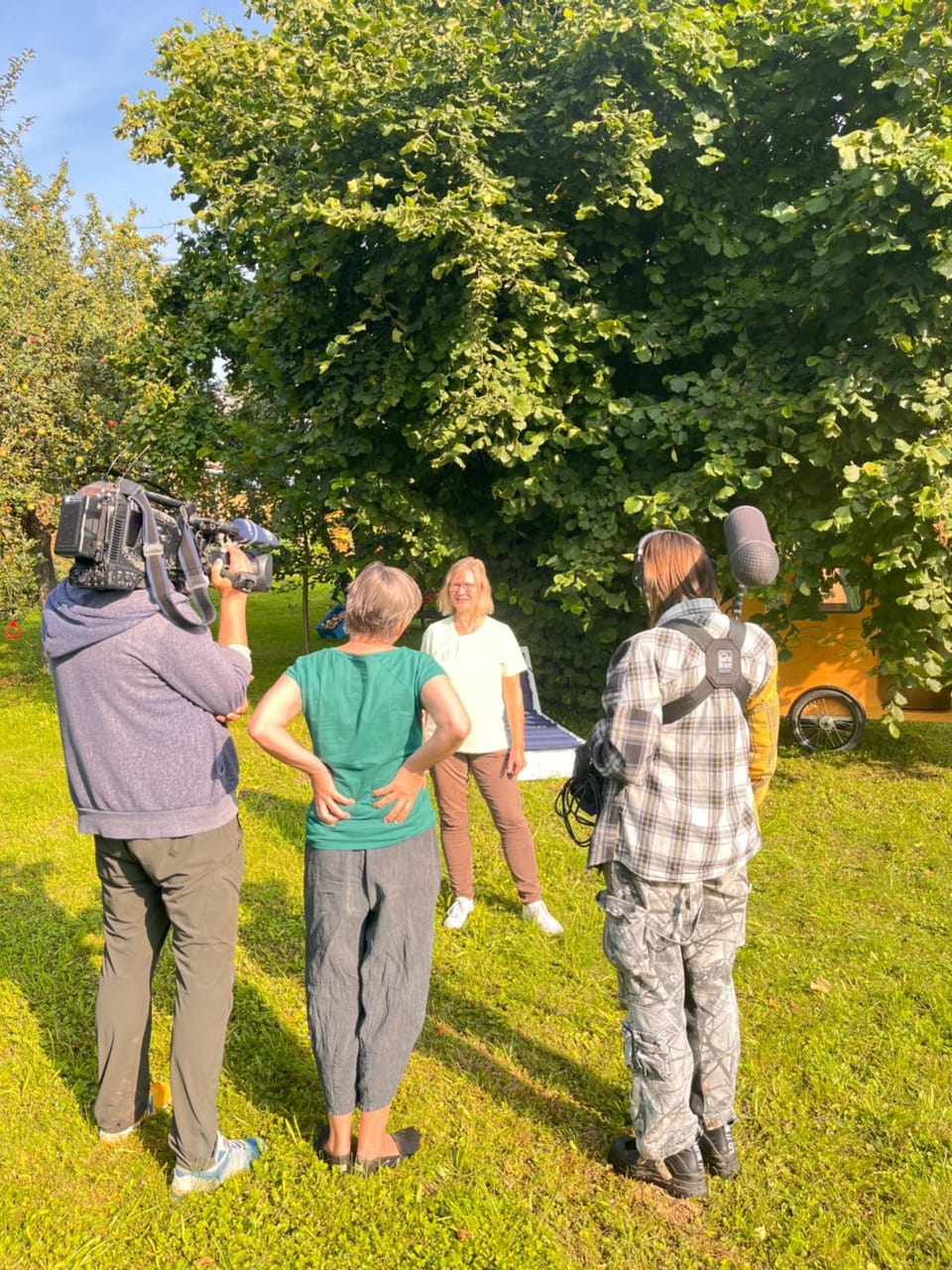 Garden, group of guests