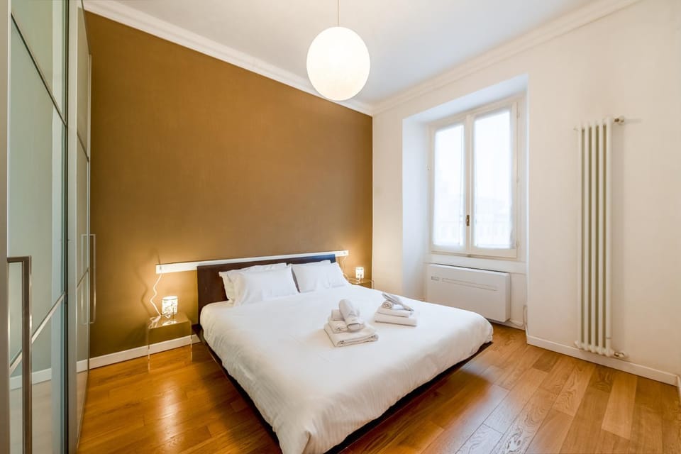 Bed, Photo of the whole room, Bedroom, towels, wardrobe