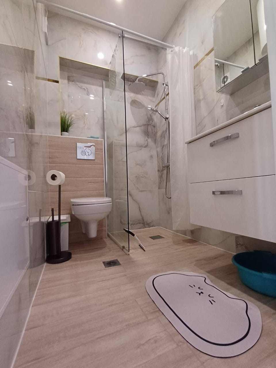Shower, Bathroom, hair dryier