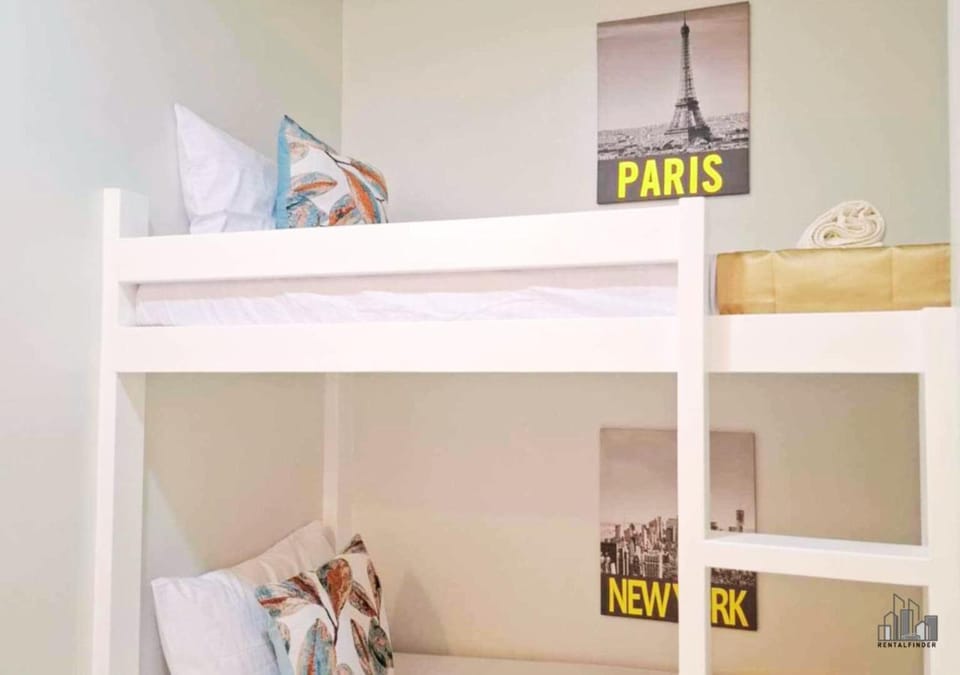 Bed, Photo of the whole room, Bedroom, Text overlay, bunk bed, wardrobe