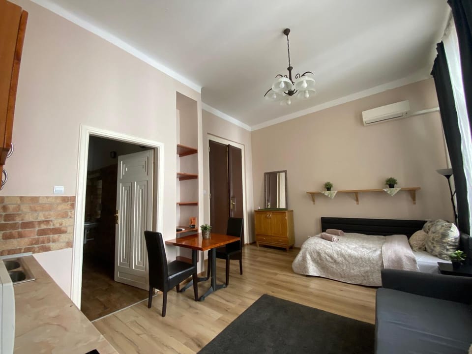 Bed, Living room, Photo of the whole room, Bedroom, air conditioner