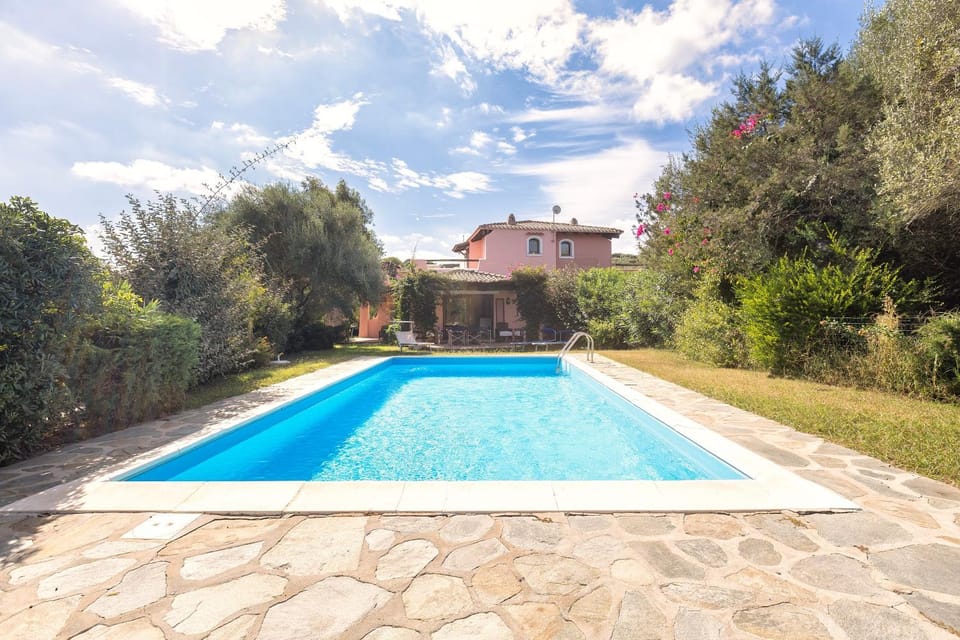 Property building, Living room, Swimming pool